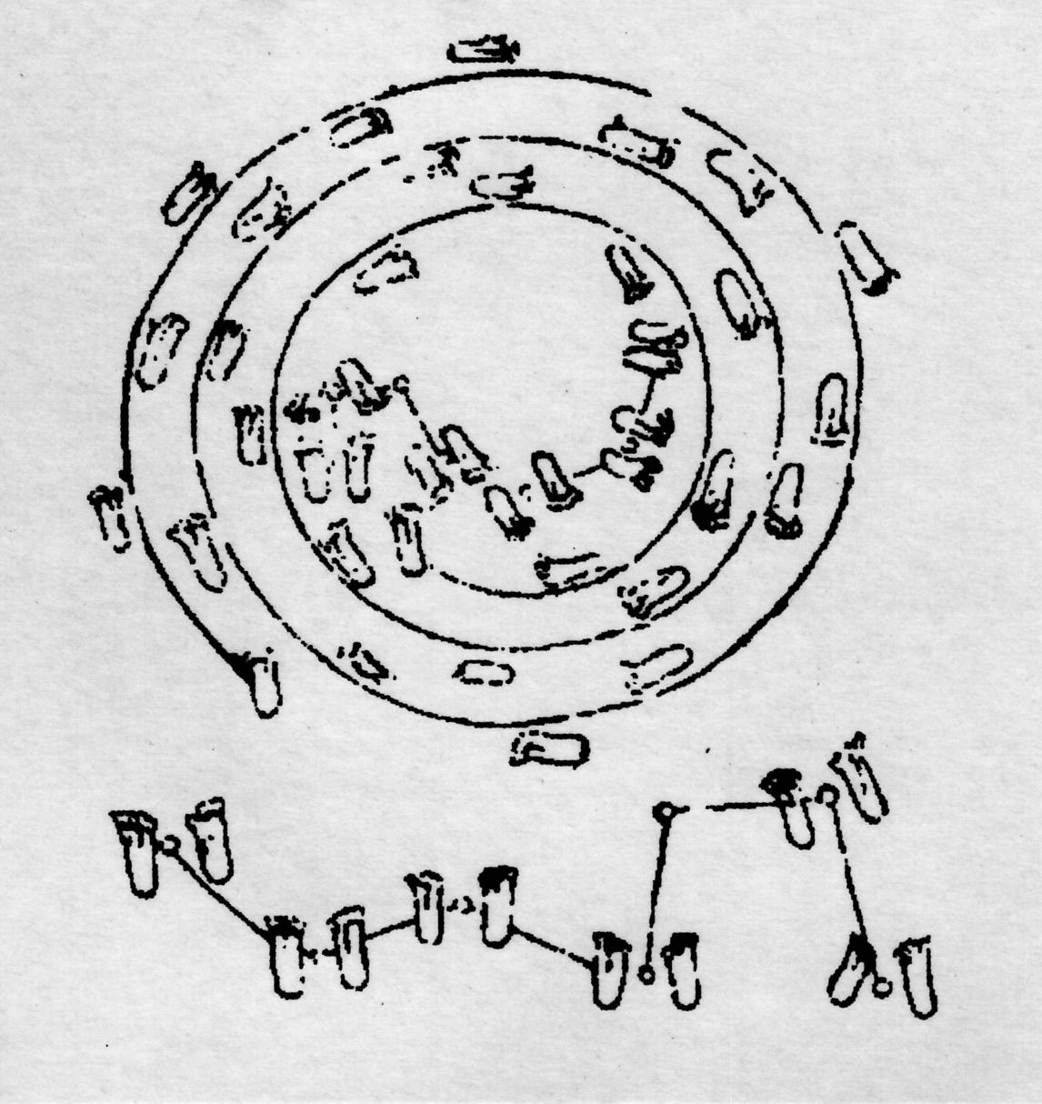 Union Ying-Yang du Ciel et de la Terre dans une danse rituelle en spirale reproduisant les forces de la Terre, et de la Grande ourse évoquant le centre du Ciel Daozang 12 10-8-3 B